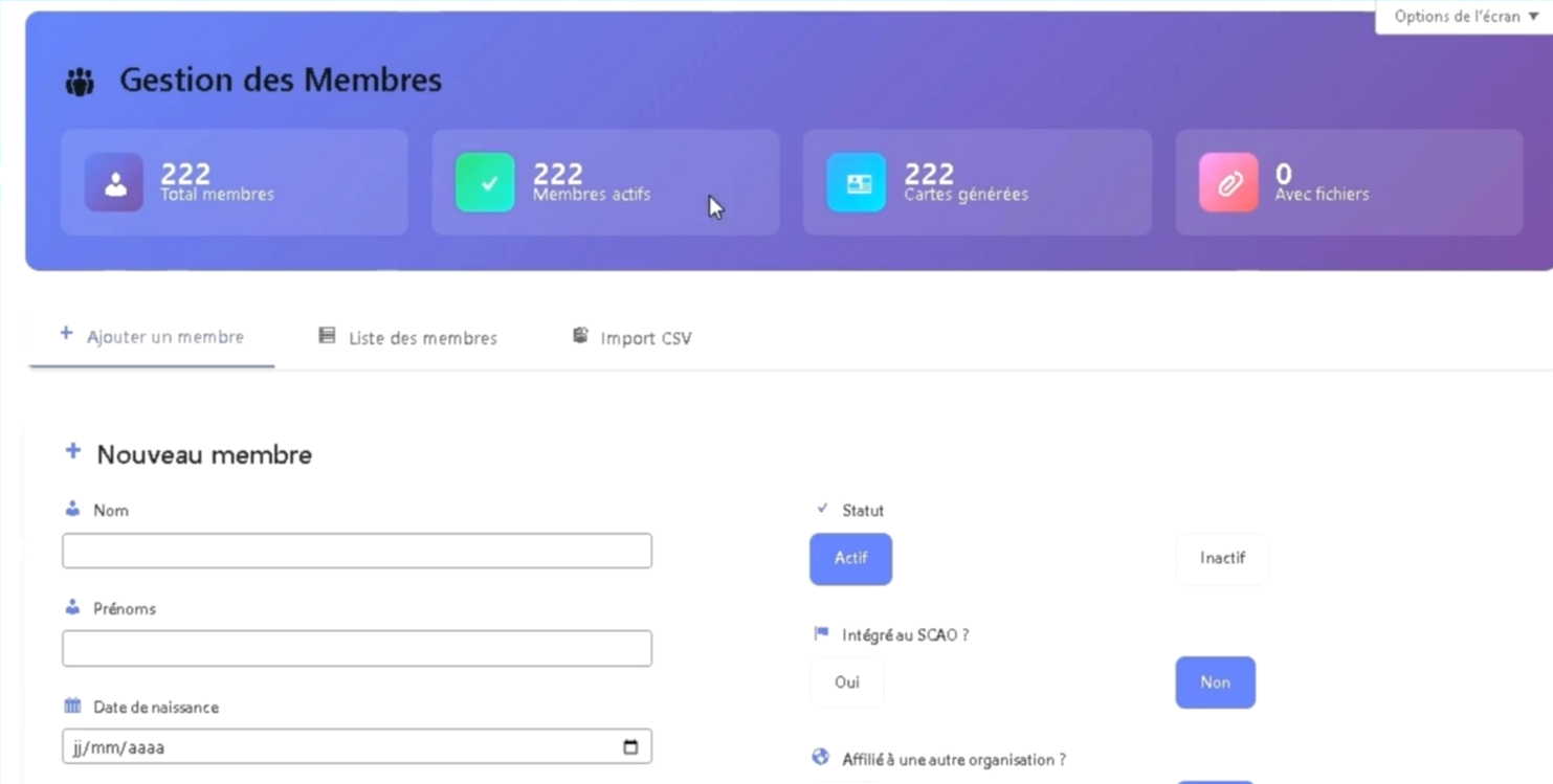 Membre, Attribuer rôle et Paramètre
