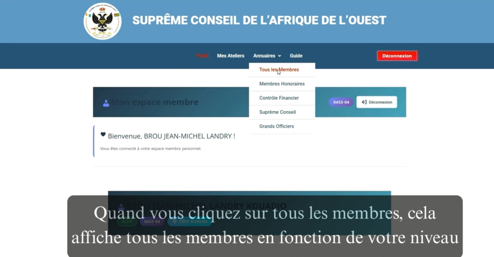 Annuaire Utilisateur ordinaire